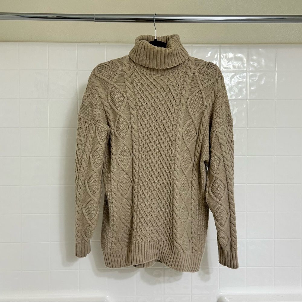 Peggy Cable Knit Turtleneck